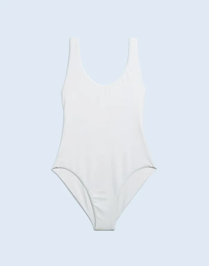 Women Jade Swim Contour OnePiece Swimsuit White Madewell Swim