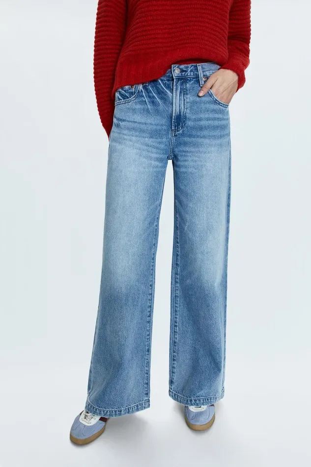 Women Jadyn Low Slung Palazzo Jean 8211 Runyon Pistola Denim Denim