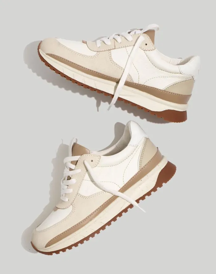 Women Kickoff Trainer Sneakers Antique Cream Multi Madewell Sneakers