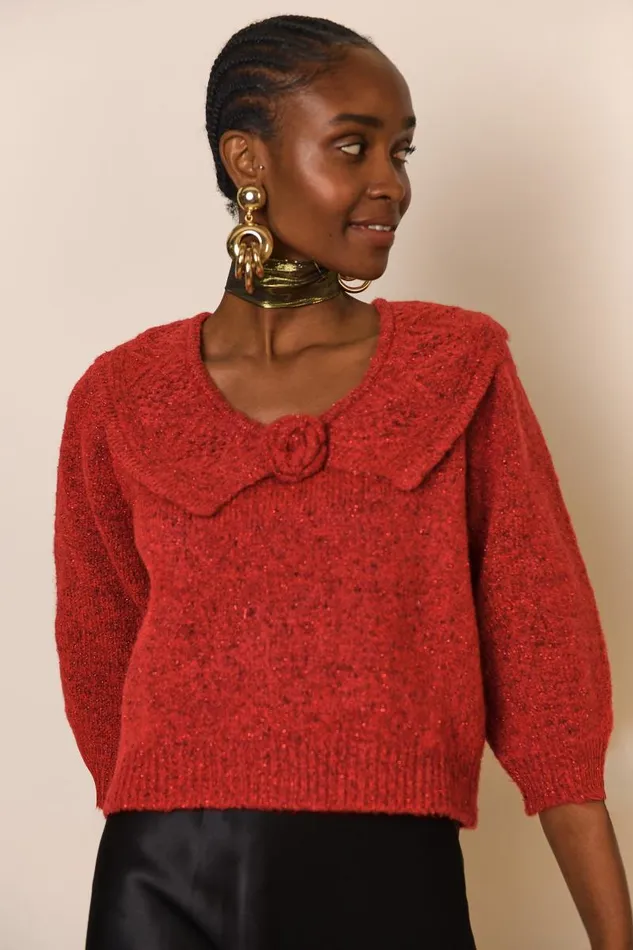 Women Knitwear RIXO Serenity Red
