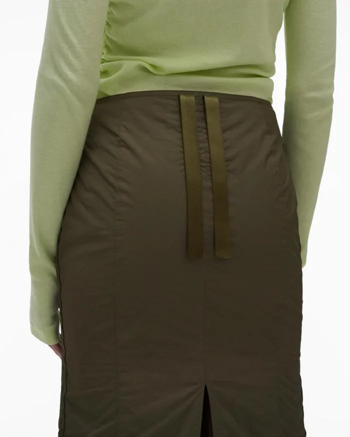 Women Lacing Skirt Burnt Olive Helmut Lang Skirts