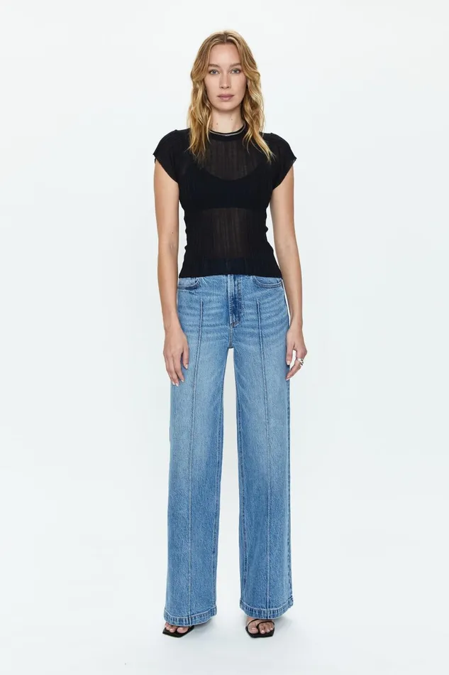 Women Lana High Rise Ultra Wide Jean 8211 Cannes Pistola Denim Denim
