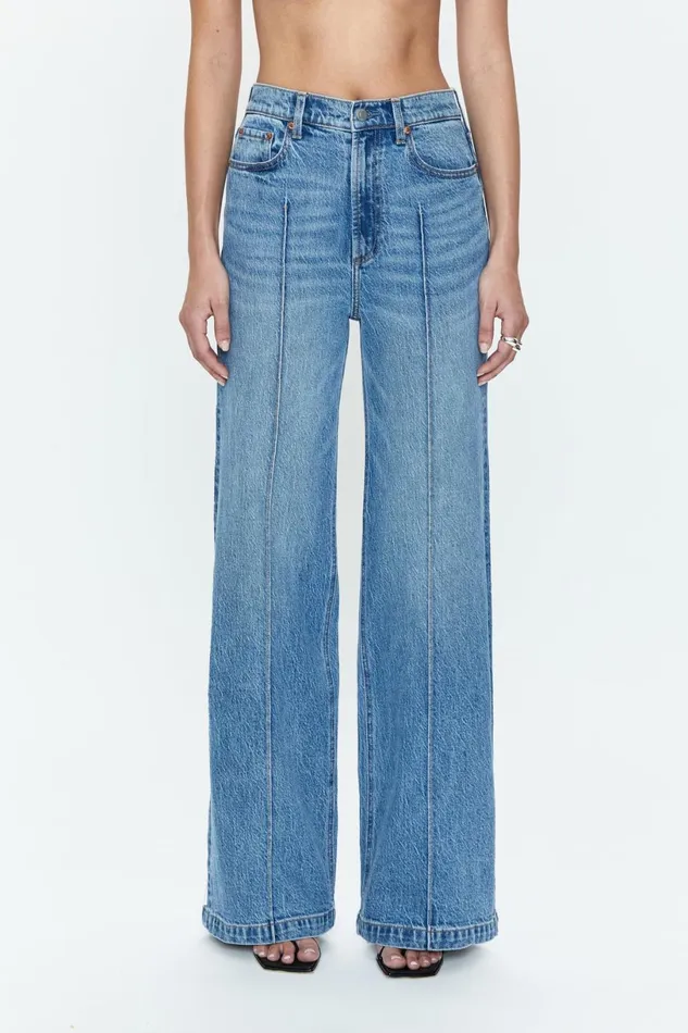 Women Lana High Rise Ultra Wide Jean 8211 Cannes Pistola Denim Denim