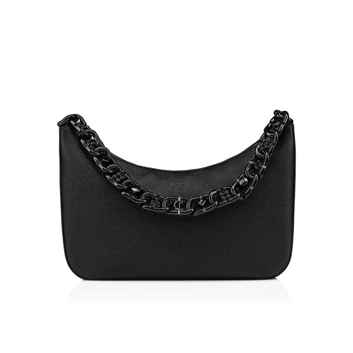 Women Loubila Chain Large Shoulder Bag 8211 Grained Calf Leather 8211 Black Black Christian Louboutin Shoulder Bags