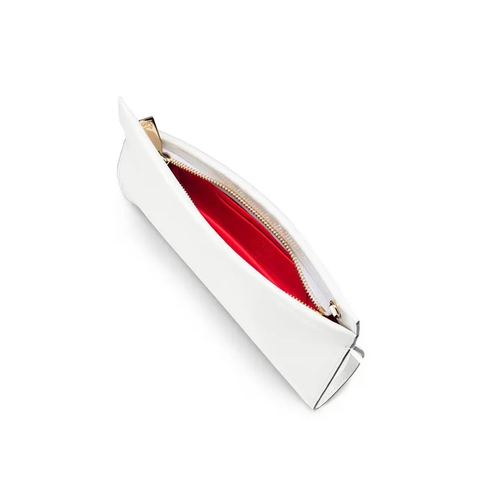 Women Loubitwist Small Clutch 8211 Patent Calf Leather 8211 Bianco White Christian Louboutin Clutches and Evening Bags