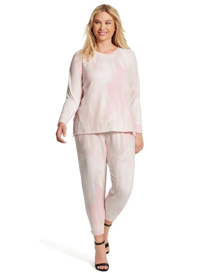 Women Loungewear Jessica Simpson Ryland Jogger In Candy Marble Candy Marble Print