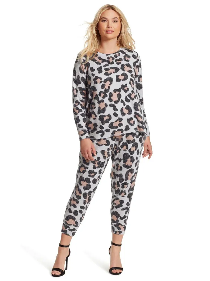 Women Loungewear Jessica Simpson Ryland Jogger In Giant Cheetah Giant Cheetah
