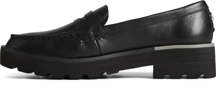 Women Lug Penny Loafer Black Sperry Flats and Loafers Women Lug Penny Loafer Black Sperry Flats and Loafers