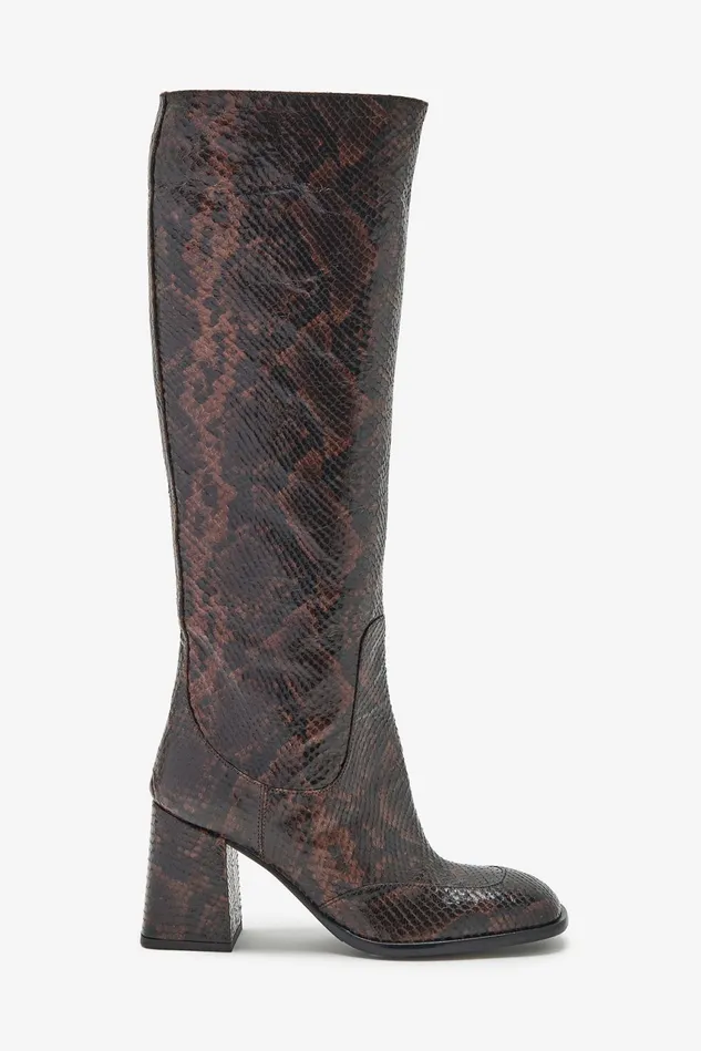 Women Malparmi Boots And Booties Leather Animalier Boots Camel