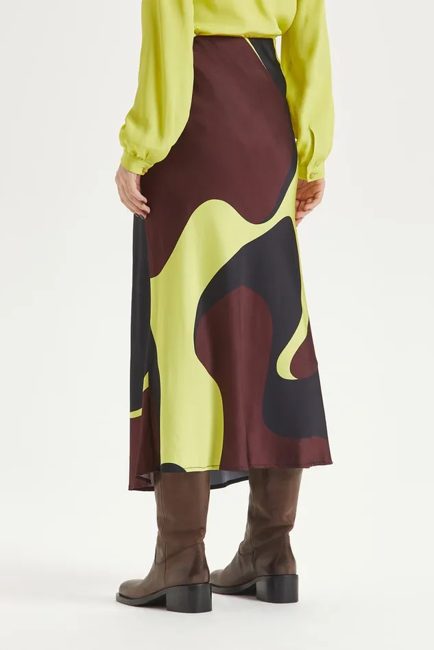 Women Malparmi Skirts Clio Print Skirt Bordeauxblackacid
