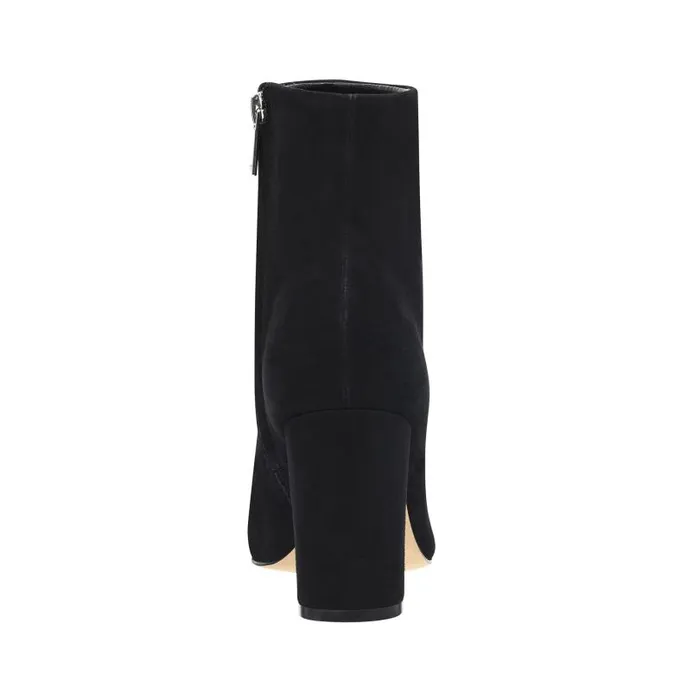 Women Marc Fisher Booties Ulani Heeled Bootie Black Suede