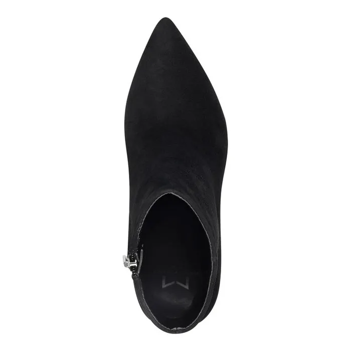 Women Marc Fisher Booties Ulani Heeled Bootie Black Suede