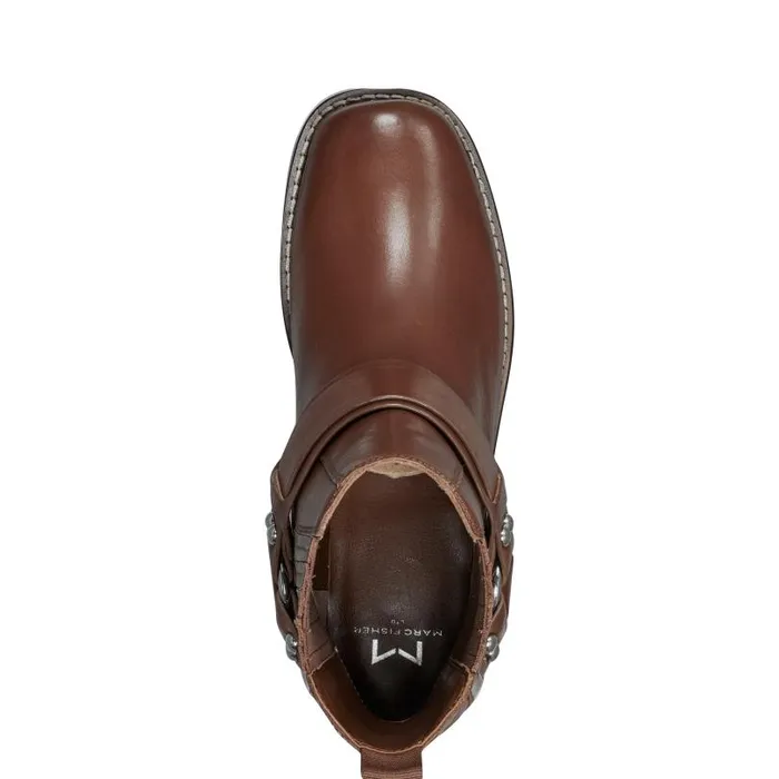 Women Marc Fisher Casual Boots Mizzie Harness Bootie Brown