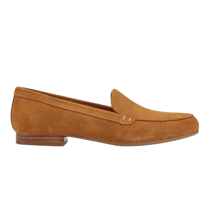 Women Marc Fisher Loafers and Flats Docida Loafer Brown Suede