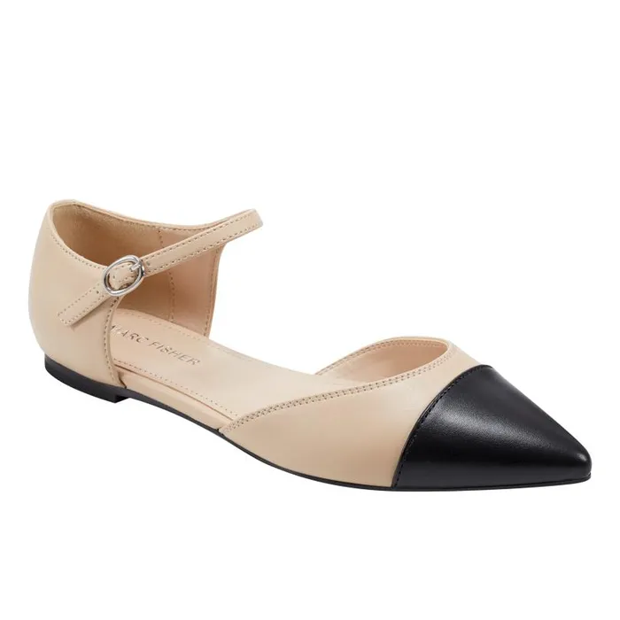 Women Marc Fisher Loafers and Flats Elesia D039Orsay Flat Natural