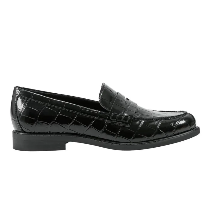 Women Marc Fisher Loafers and Flats Ilithia Loafer Black Croco