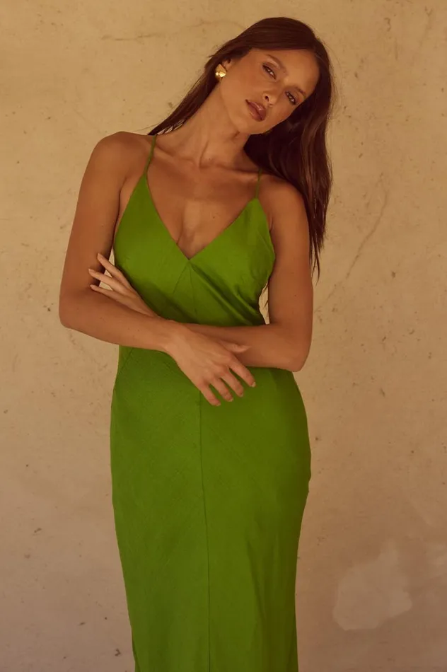 Women Maxi Dresses Runaway The Label AIDANA MAXI DRESS Apple