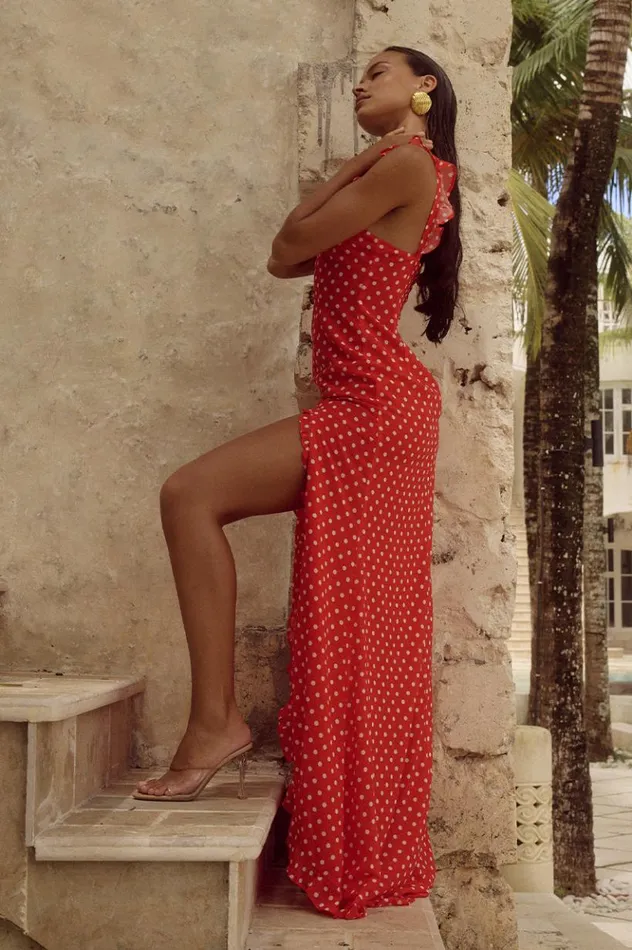 Women Maxi Dresses Runaway The Label EVEY MAXI DRESS Red