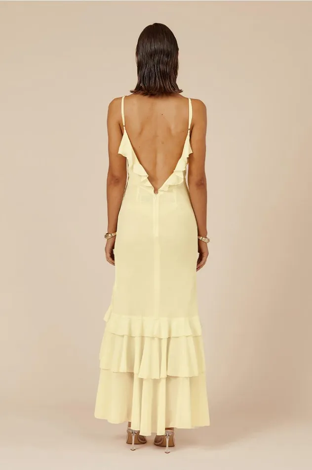 Women Maxi Dresses Runaway The Label NAMARI MAXI DRESS Lemon
