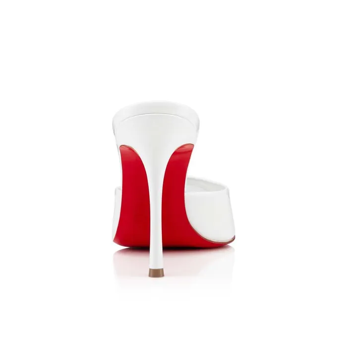 Women Me Dolly 100 Mm Mules 8211 Patent Calf 8211 Bianco White Christian Louboutin Mules