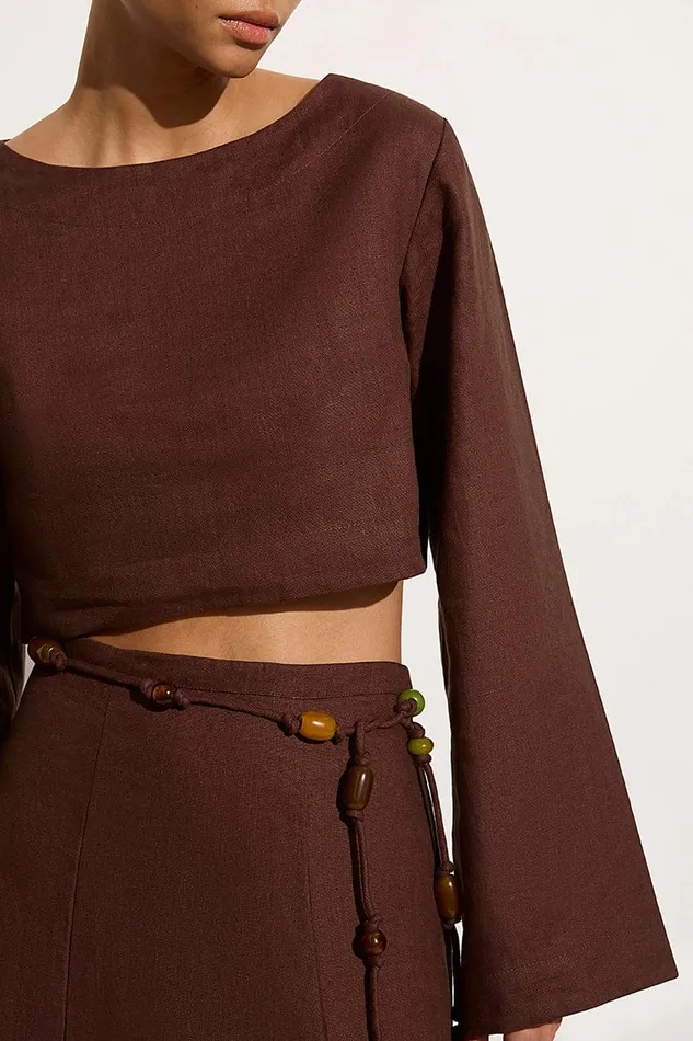 Women Menorca Top Tobacco 8211 Final Sale Faithfull The Brand Tops Women Menorca Top Tobacco 8211 Final Sale Faithfull The Brand Tops