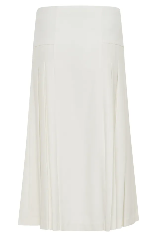 Women Meshki Bottoms Brigette Pleated Midi Skirt 8211 Ivory