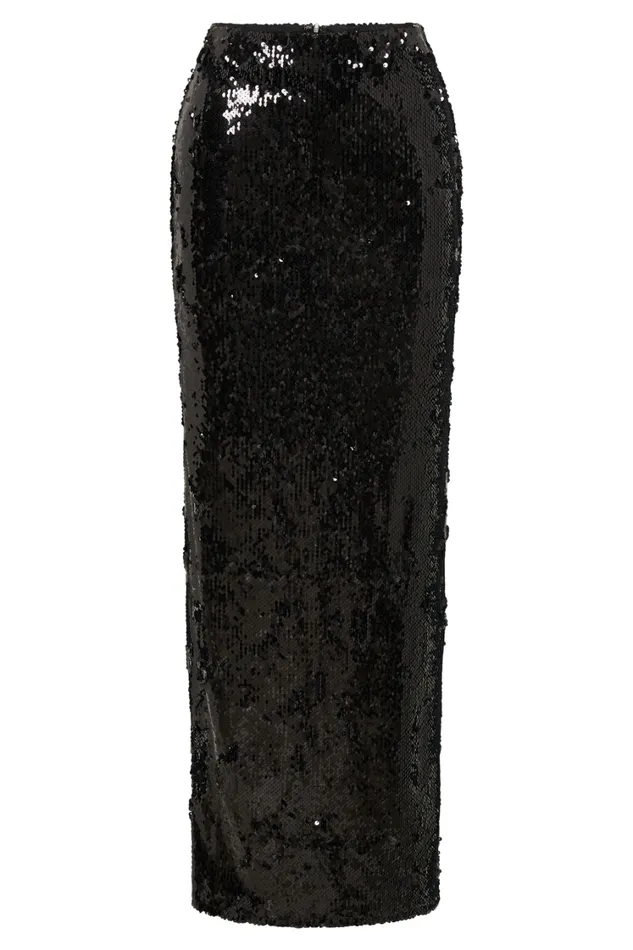 Women Meshki Bottoms Cosette Sequin Maxi Skirt 8211 Black