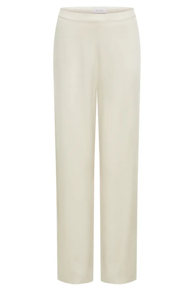 Women Meshki Bottoms Elisa Satin Straight Leg Pant 8211 Sand