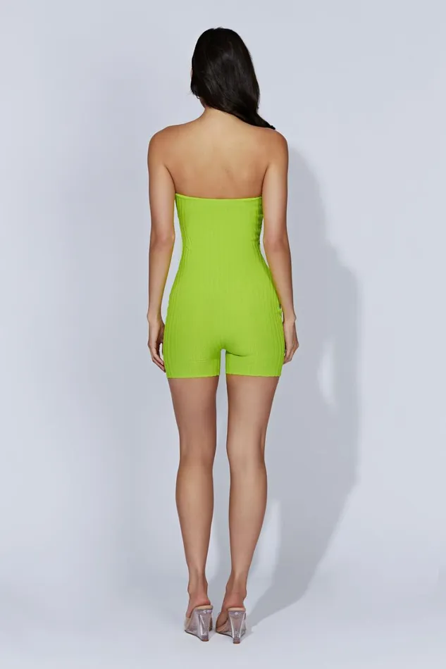 Women Meshki Bottoms Ginny Strapless Knitted Playsuit 8211 Fresh Green Women Meshki Bottoms Ginny Strapless Knitted Playsuit 8211 Fresh Green