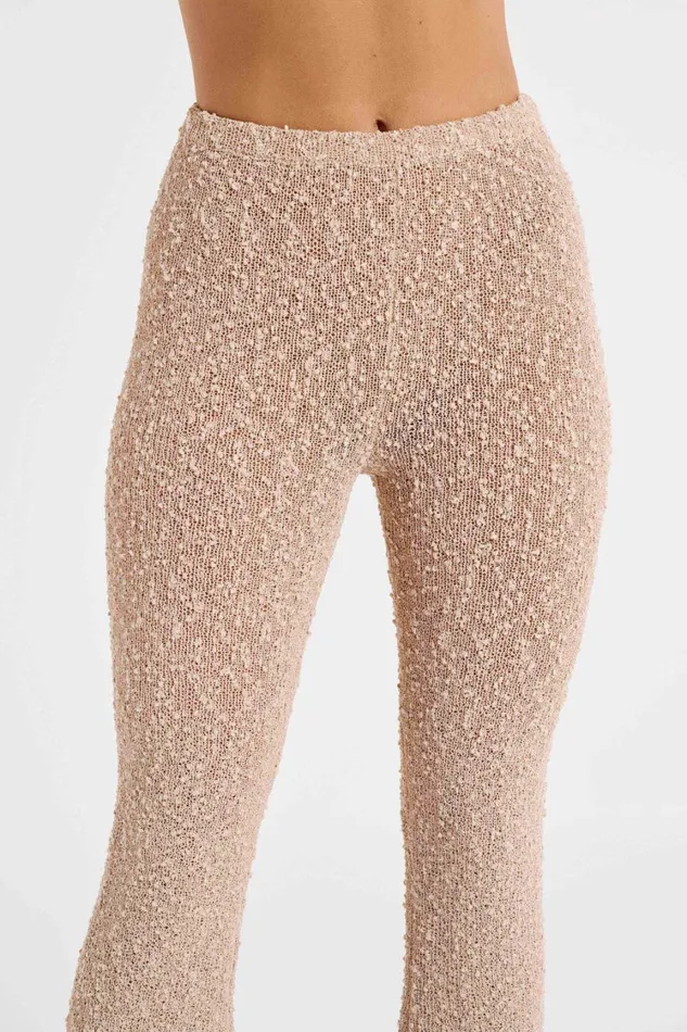 Women Meshki Bottoms Irma Flared Boucle Pants 8211 Wheat