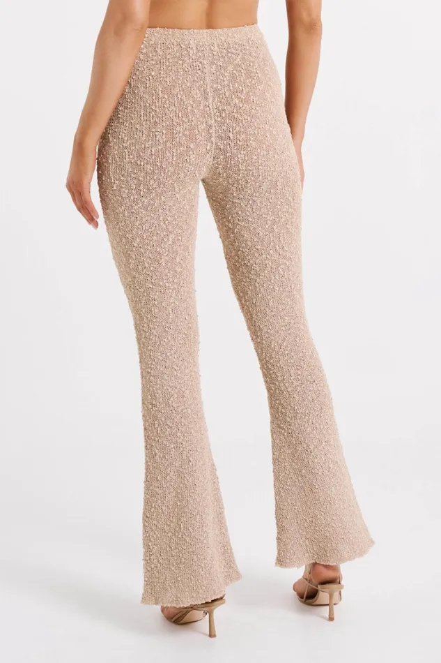 Women Meshki Bottoms Irma Flared Boucle Pants 8211 Wheat