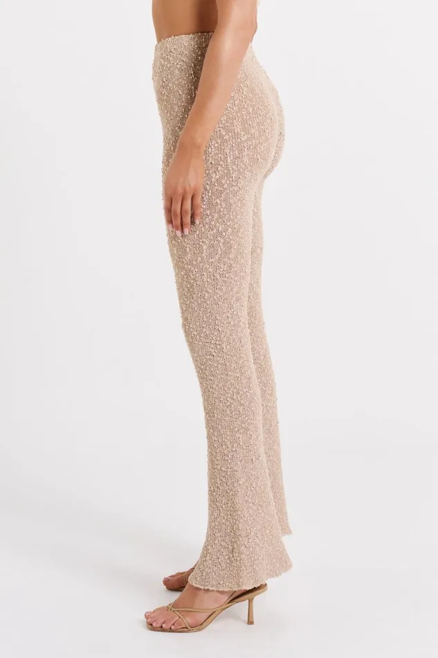 Women Meshki Bottoms Irma Flared Boucle Pants 8211 Wheat