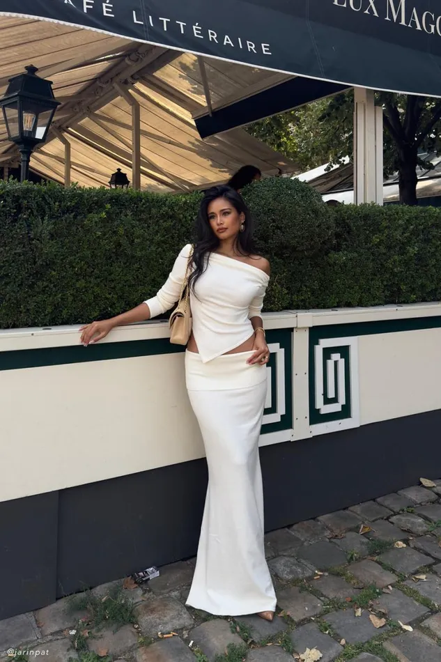 Women Meshki Bottoms Karlie Knit Maxi Skirt With Ribbed Waist 8211 Ivory