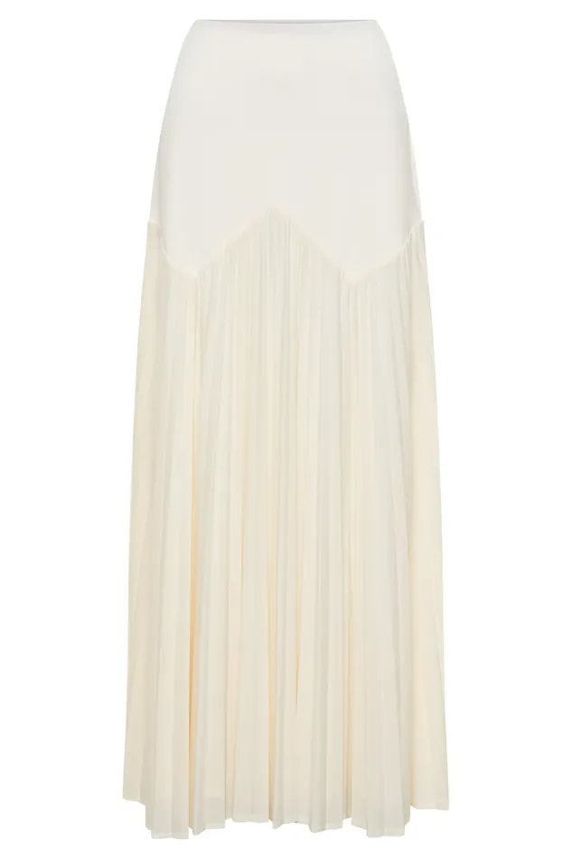 Women Meshki Bottoms Odette Slinky Maxi Skirt 8211 Ivory