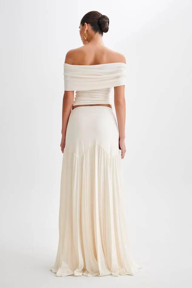 Women Meshki Bottoms Odette Slinky Maxi Skirt 8211 Ivory
