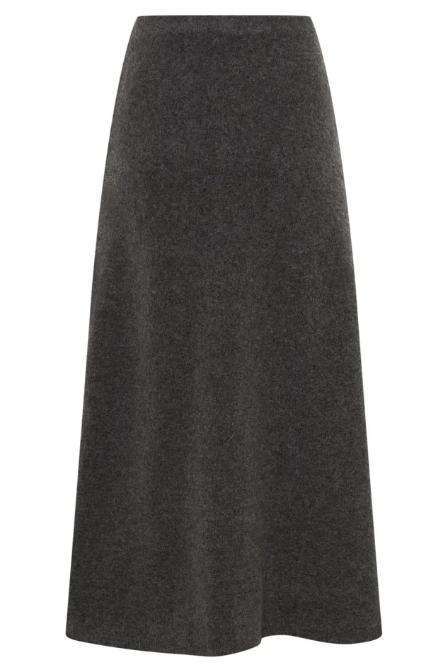 Women Meshki Bottoms Vivica Knit Maxi Skirt 8211 Charcoal Marle