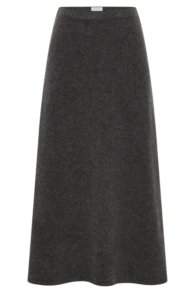 Women Meshki Bottoms Vivica Knit Maxi Skirt 8211 Charcoal Marle
