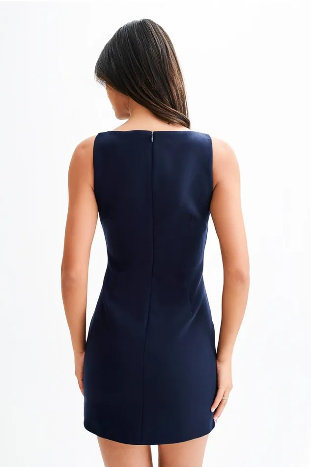 Women Meshki Dresses Angela Suiting Mini Dress 8211 Navy