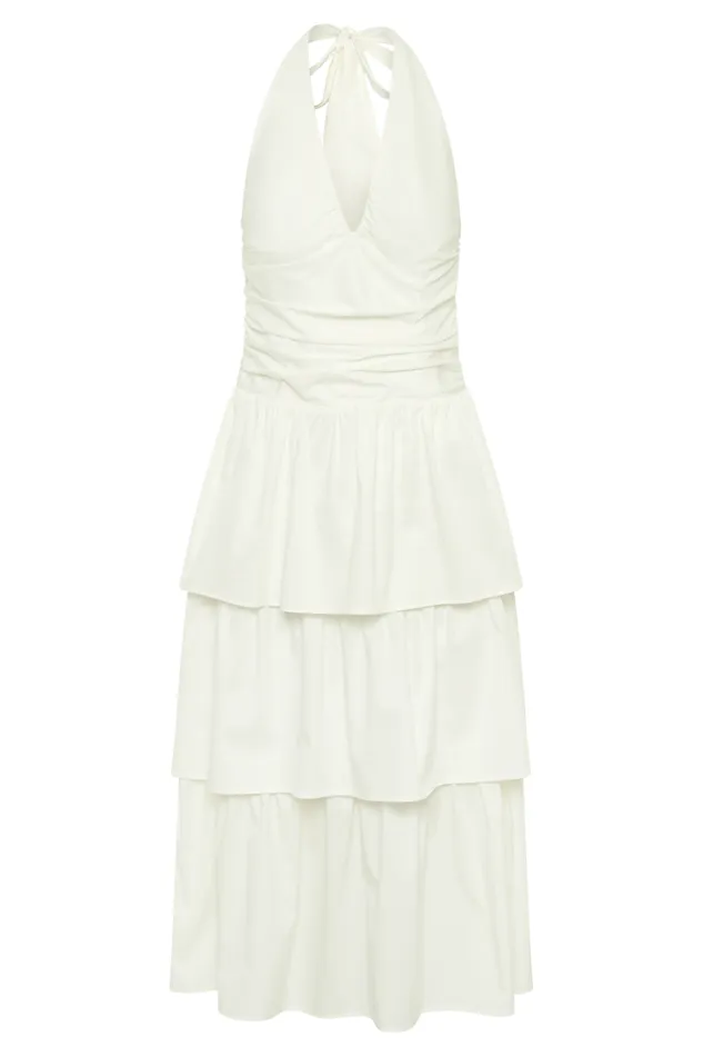 Women Meshki Dresses Belinda Tiered Maxi Dress 8211 White