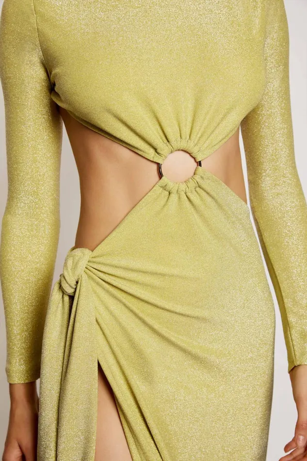 Women Meshki Dresses Christina Backless Maxi Wrap Dress 8211 Green Shimmer Women Meshki Dresses Christina Backless Maxi Wrap Dress 8211 Green Shimmer
