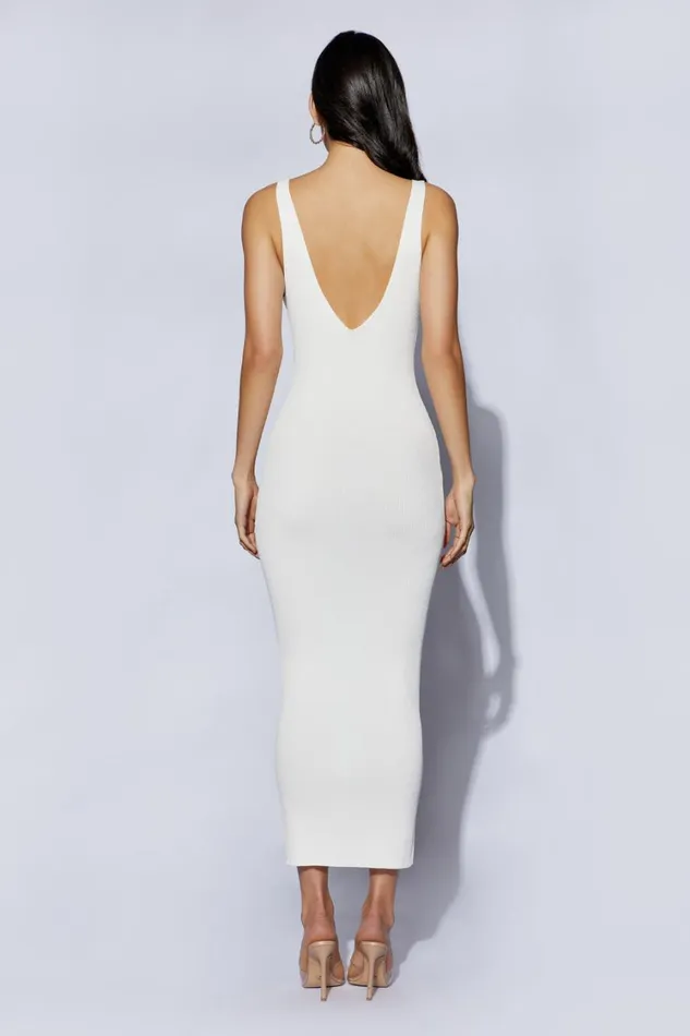 Women Meshki Dresses Jodie V Neck Midi Dress 8211 Off White Women Meshki Dresses Jodie V Neck Midi Dress 8211 Off White