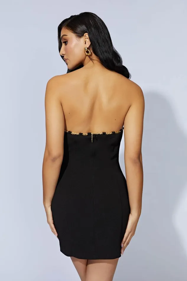 Women Meshki Dresses Noelle Chain Mini Dress 8211 Black Women Meshki Dresses Noelle Chain Mini Dress 8211 Black