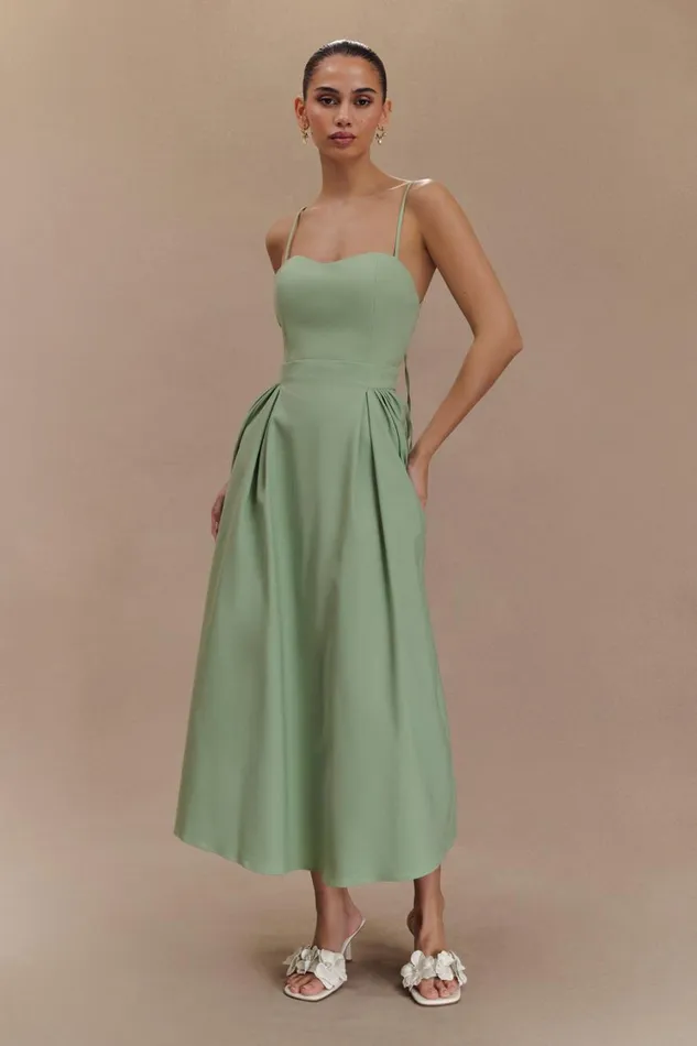 Women Meshki Dresses Rebecca Cotton Midi Dress 8211 Basil