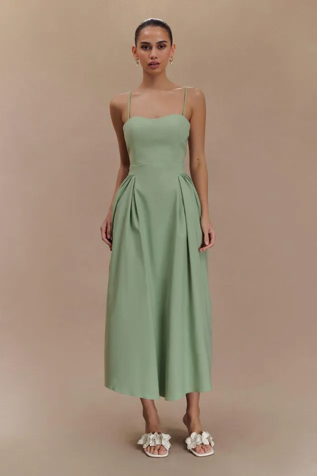 Women Meshki Dresses Rebecca Cotton Midi Dress 8211 Basil