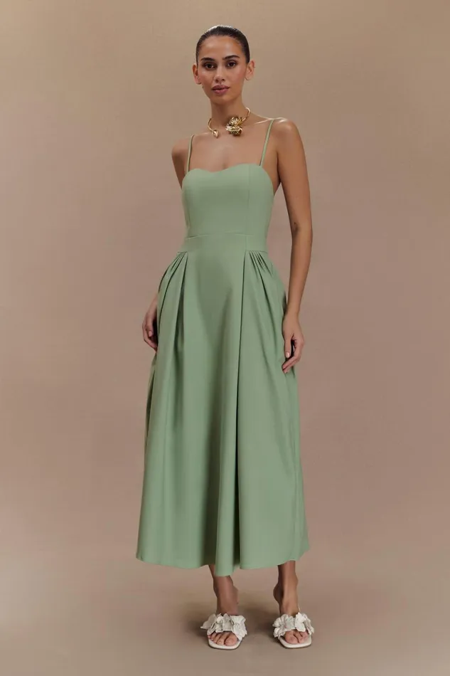 Women Meshki Dresses Rebecca Cotton Midi Dress 8211 Basil