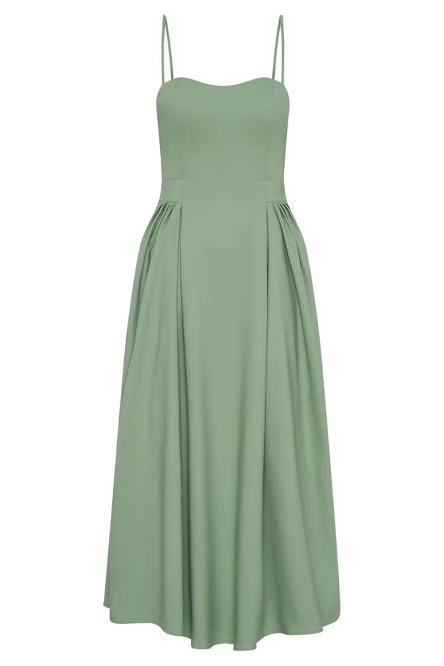 Women Meshki Dresses Rebecca Cotton Midi Dress 8211 Basil