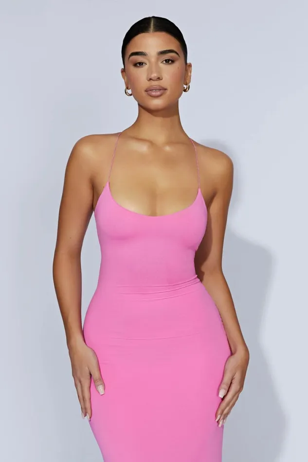 Women Meshki Dresses Sabine Backless Maxi Dress 8211 Bubblegum Pink