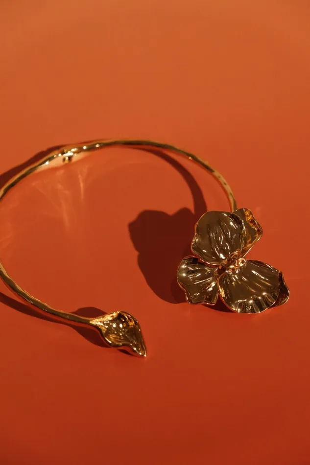 Women Meshki Jewellery Linnie Orchid Choker 8211 Gold