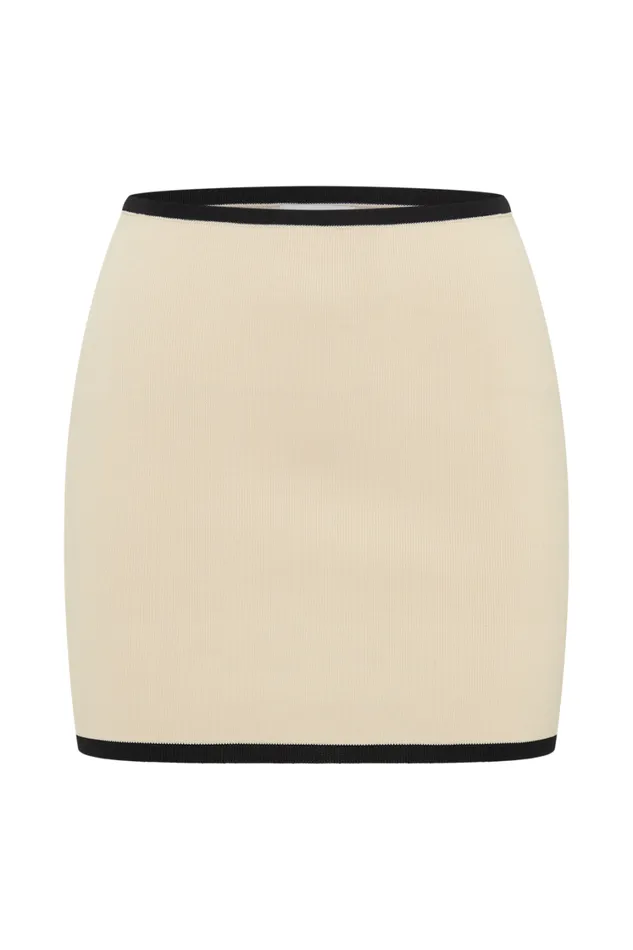 Women Meshki Sets Klara Knit Mini Skirt 8211 BlackCream