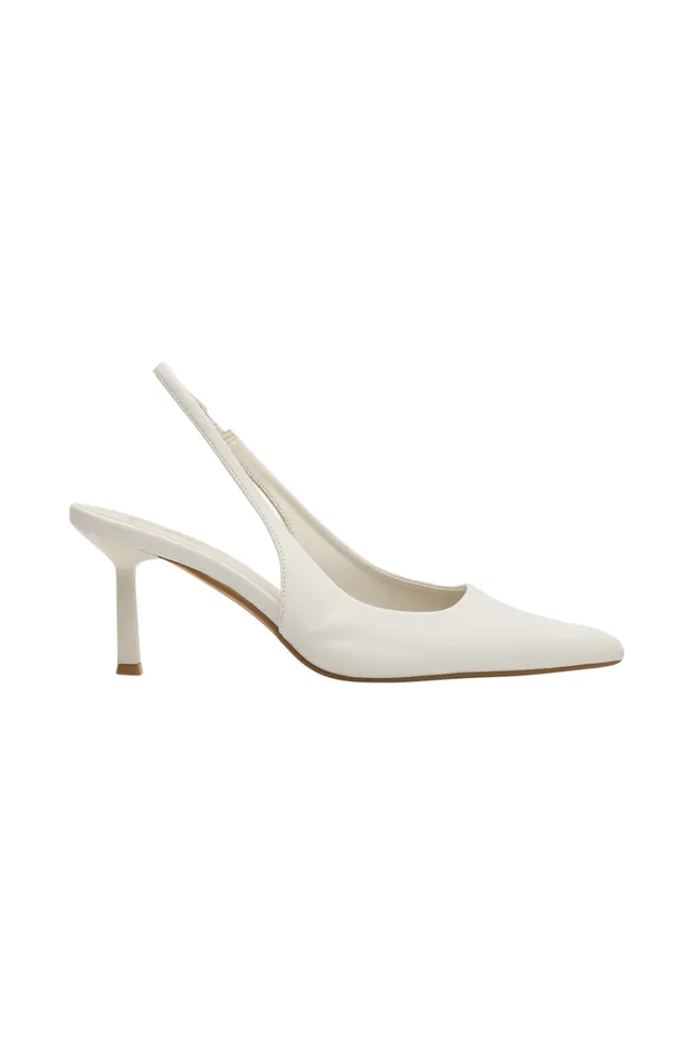 Women Meshki Shoes Dasha Sling Back Heels 8211 Ivory